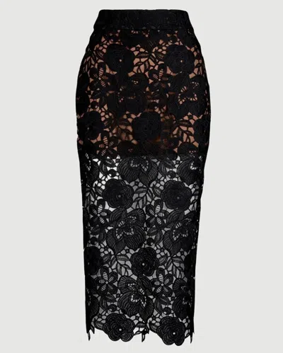 Smythe Lace Pencil Skirt In Black