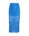 Smythe Lace Pencil Skirt In Blue