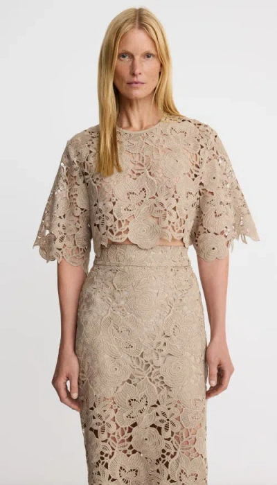 Smythe Lace Tee In Nude
