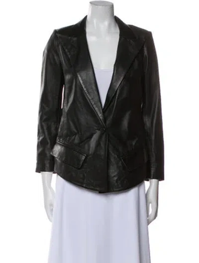 Pre-owned Smythe Lambskin Blazer In Black