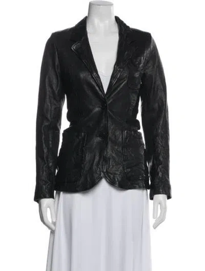 Pre-owned Smythe Lambskin Blazer In Black