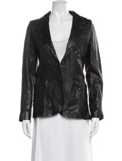 Pre-owned Smythe Lambskin Blazer In Gray