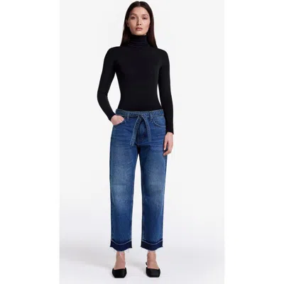 Smythe Lark Low Rise Crop Relaxed Jean In Blue