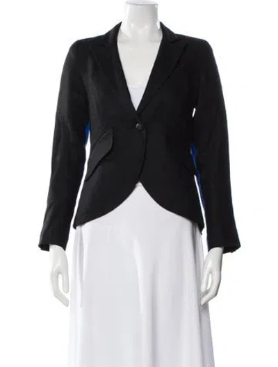 Pre-owned Smythe Linen Blazer In Black