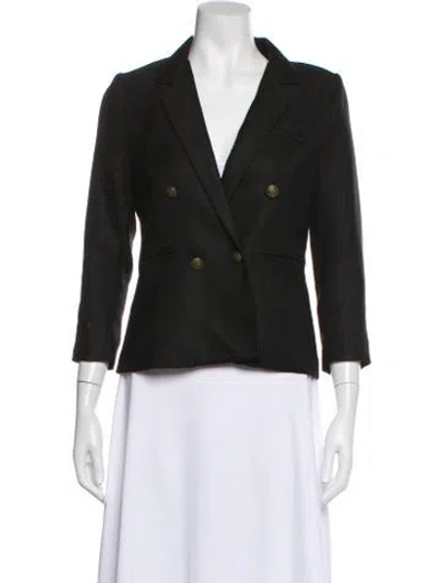 Pre-owned Smythe Linen Blazer In Black