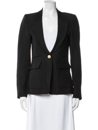 Pre-owned Smythe Linen Blazer In Black