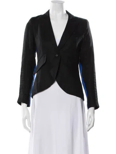 Pre-owned Smythe Linen Blazer In Black