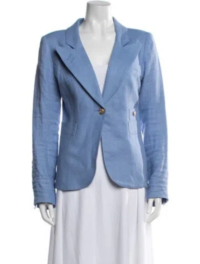 Pre-owned Smythe Linen Blazer In Blue