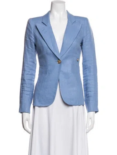 Pre-owned Smythe Linen Blazer In Blue