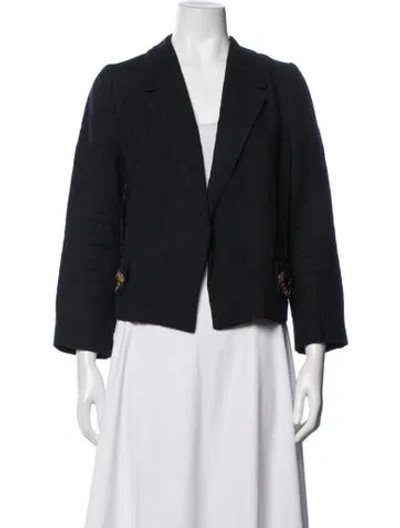 Pre-owned Smythe Linen Blazer In Blue