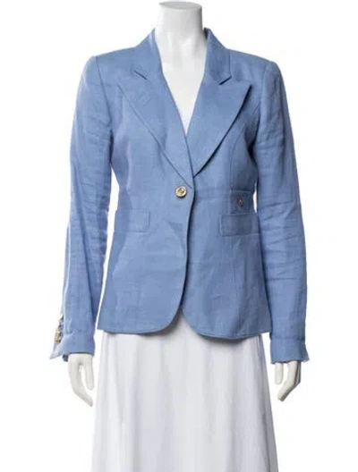 Pre-owned Smythe Linen Blazer In Blue
