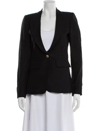 Pre-owned Smythe Linen Blazer In Gray