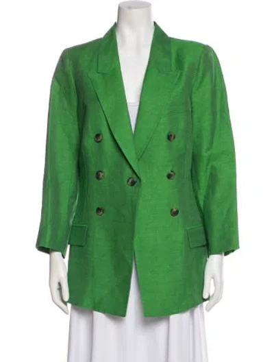 Pre-owned Smythe Linen Blazer In Green