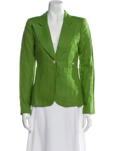 Pre-owned Smythe Linen Blazer In Green