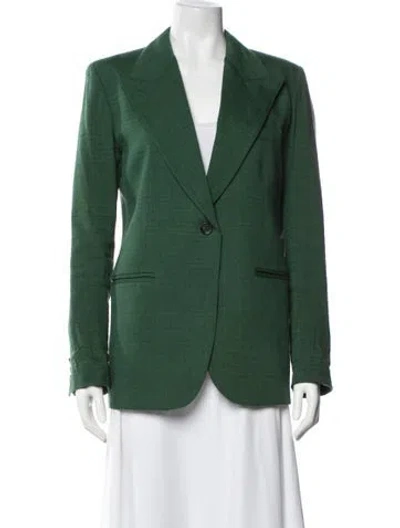 Pre-owned Smythe Linen Blazer In Green
