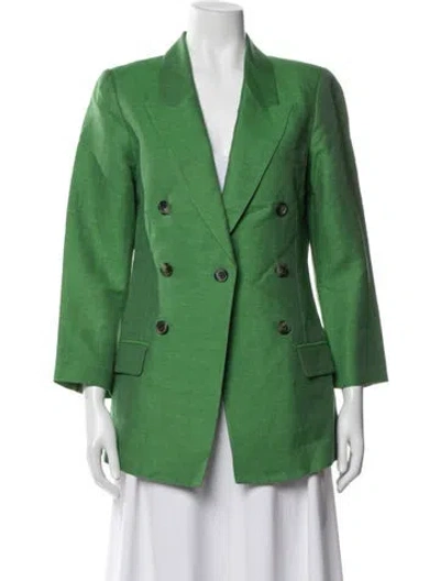 Pre-owned Smythe Linen Blazer In Green