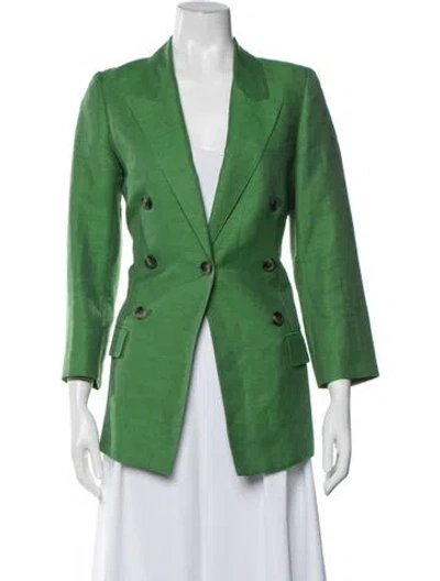 Pre-owned Smythe Linen Blazer In Green