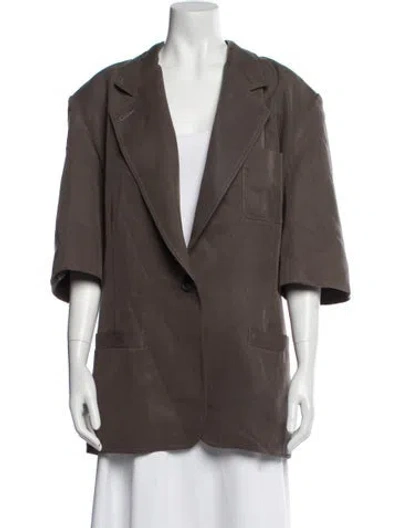 Pre-owned Smythe Linen Blazer In Neutral