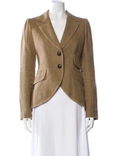 Pre-owned Smythe Linen Blazer In Neutral