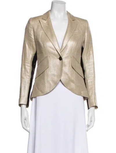 Pre-owned Smythe Linen Blazer In Neutral