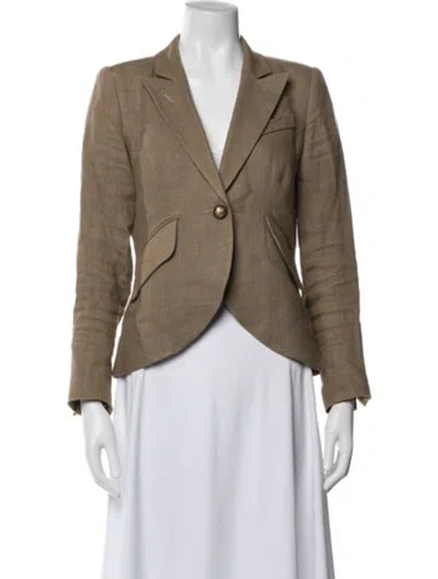 Pre-owned Smythe Linen Blazer In Neutral