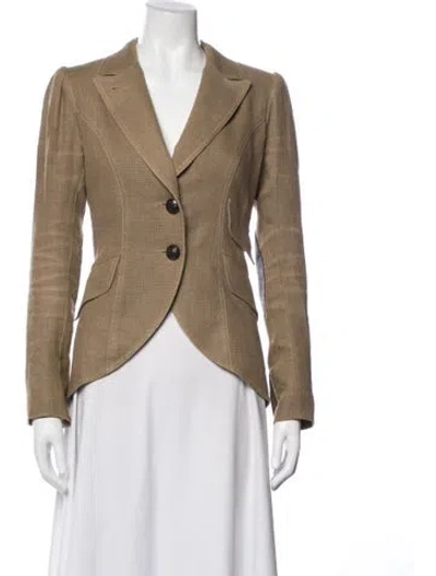 Pre-owned Smythe Linen Blazer In Neutrals