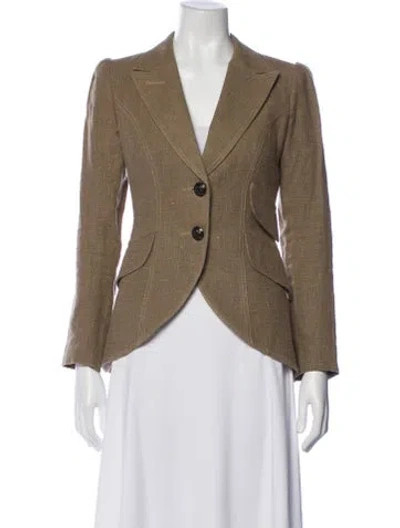 Pre-owned Smythe Linen Blazer In Neutrals