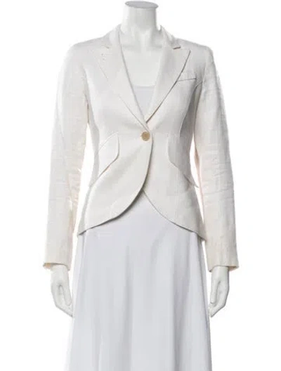 Pre-owned Smythe Linen Blazer In Neutrals