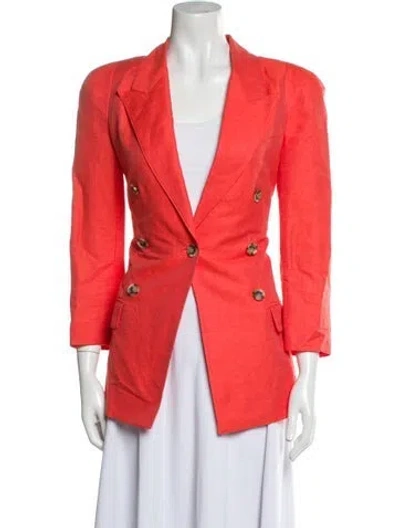 Pre-owned Smythe Linen Blazer In Orange