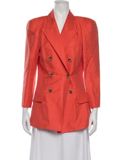 Pre-owned Smythe Linen Blazer In Orange