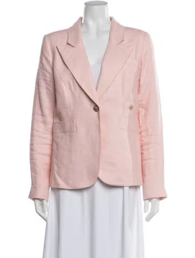 Pre-owned Smythe Linen Blazer In Pink