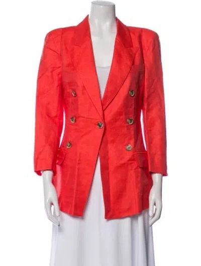 Pre-owned Smythe Linen Blazer In Red