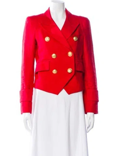 Pre-owned Smythe Linen Blazer In Red