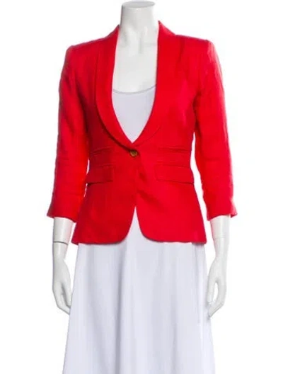 Pre-owned Smythe Linen Blazer In Red