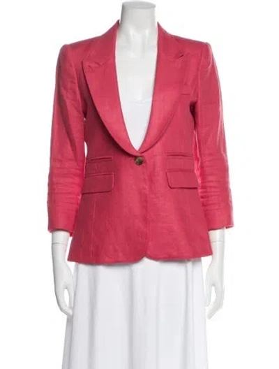 Pre-owned Smythe Linen Blazer In Red
