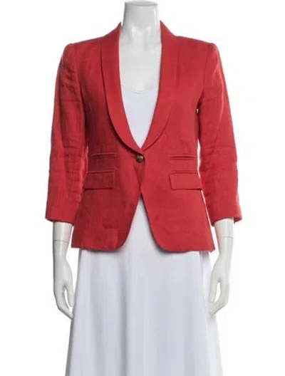 Pre-owned Smythe Linen Blazer In Red