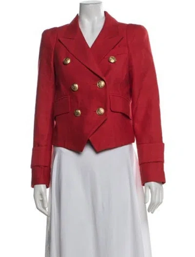 Pre-owned Smythe Linen Blazer In Red