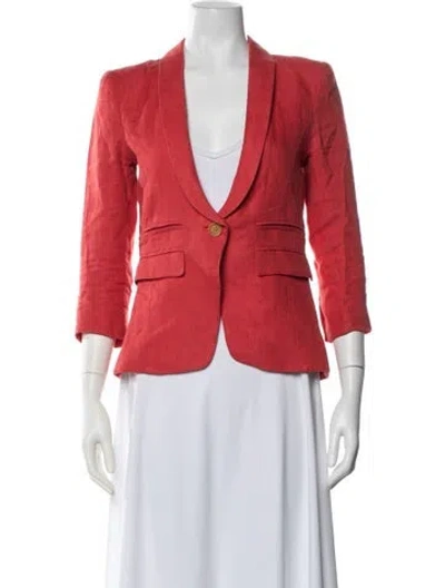 Pre-owned Smythe Linen Blazer In Red