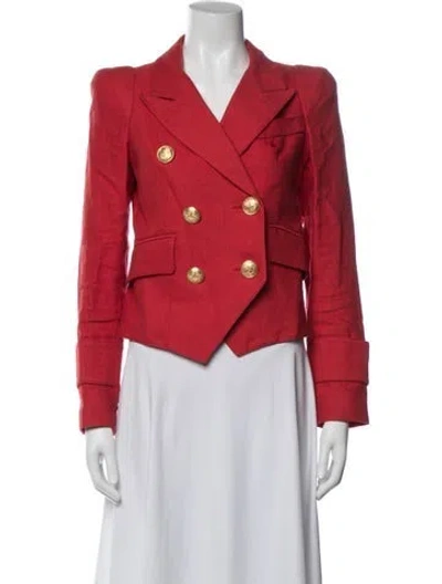 Pre-owned Smythe Linen Blazer In Red