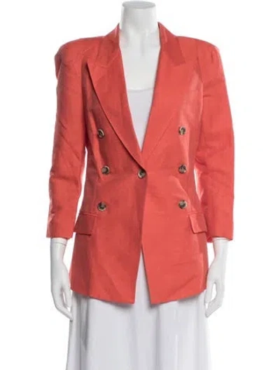 Pre-owned Smythe Linen Blazer W/ Tags In Orange