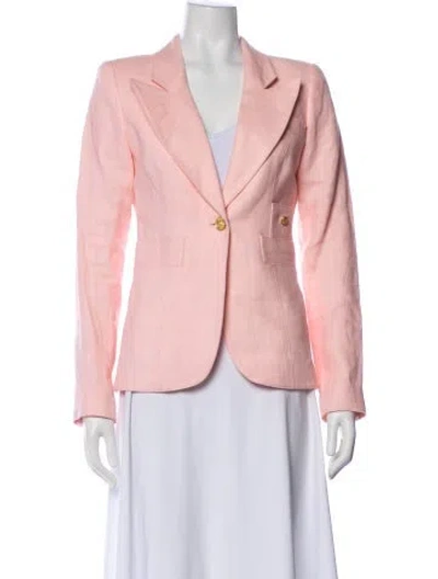 Pre-owned Smythe Linen Blazer W/ Tags In Pink