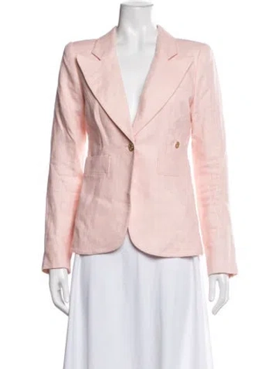 Pre-owned Smythe Linen Blazer W/ Tags In Pink