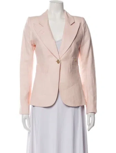 Pre-owned Smythe Linen Blazer W/ Tags In Pink