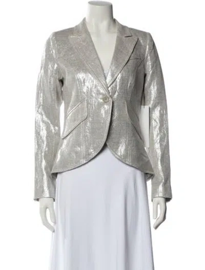 Pre-owned Smythe Linen Blazer W/ Tags In White