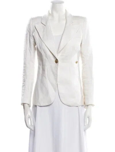 Pre-owned Smythe Linen Blazer In White