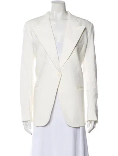 Pre-owned Smythe Linen Blazer In White
