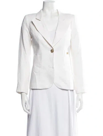 Pre-owned Smythe Linen Blazer In White