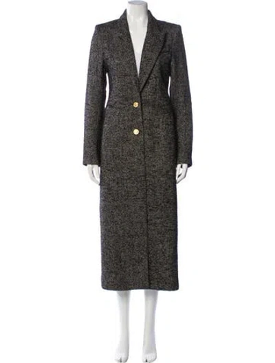 Pre-owned Smythe Linen Coat In Gray