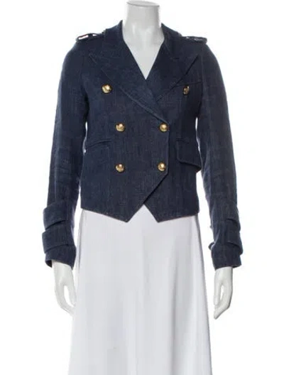 Pre-owned Smythe Linen Denim Jacket In Blue