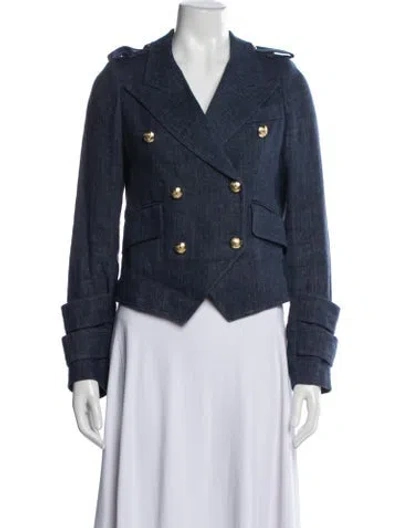 Pre-owned Smythe Linen Denim Jacket In Blue